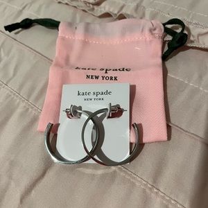 **Price Firm** NWT. Kate Spade Silver Hoop Earrings